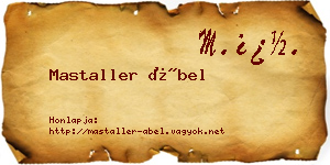 Mastaller Ábel névjegykártya